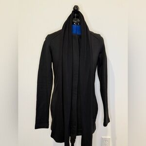 Beyond Yoga Black Open Front Cardigan Scarf Wrap Lightweight Lounge Layer